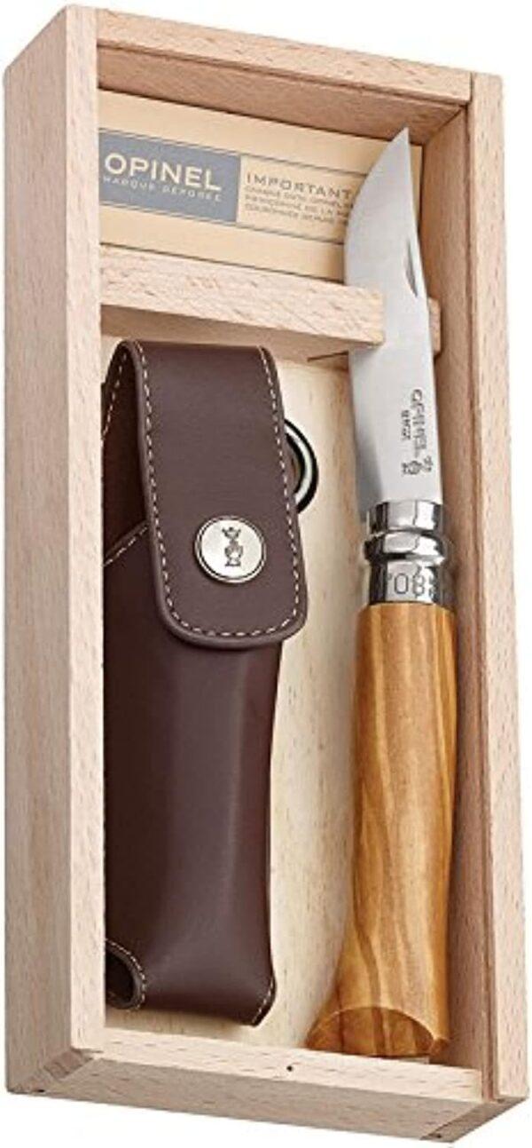 Opinel 8, Coltello Serramanico con Fodero