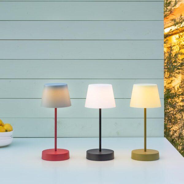 Remember Oscar - Lampada da tavolo a LED dimmerabile con batteria, per interni ed esterni, altezza 33,5 cm, luce USB con dimmer touch, durata 80 ore - Image 3