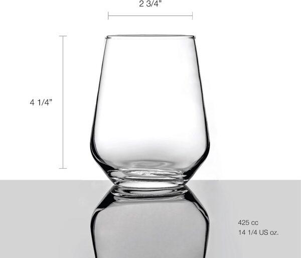 Pasabahce Allegra set di 6 bicchieri per vino, succo, acqua, whisky, 425 ml - Image 3