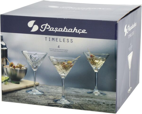 Pasabahce Timeless Set 4 Coppe Martini 23 cl - Image 3